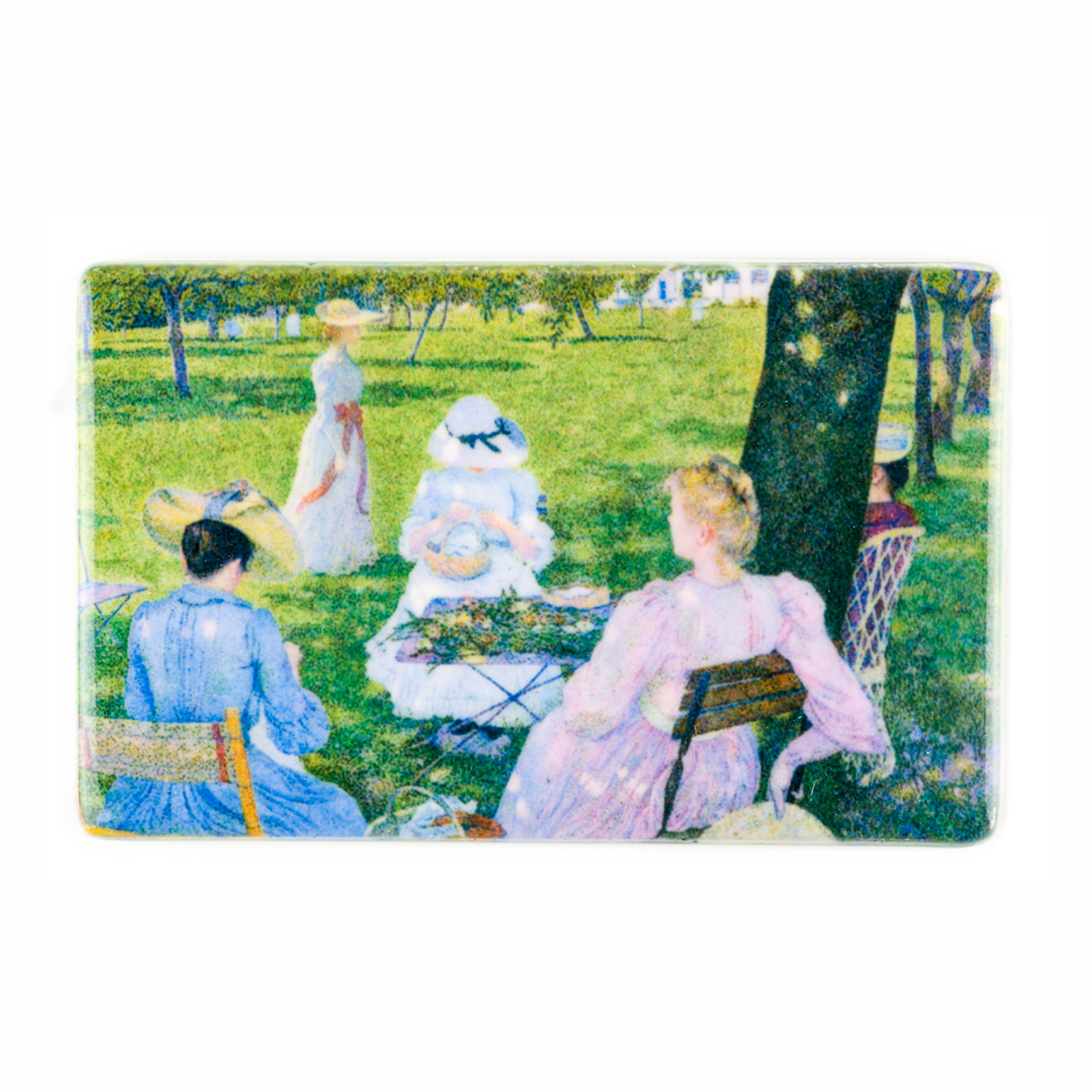 Ceramic fridge magnet Théo van Rysselberghe The orchard