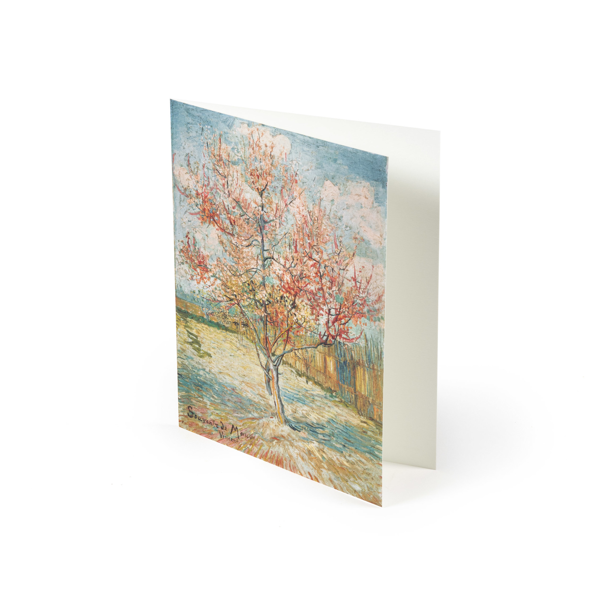 Double card Van Gogh Pink peach trees ('Souvenir de Mauve')