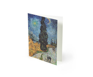 Double card Van Gogh Country road in Provence by night - Kröller