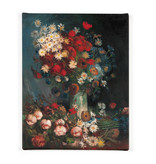 Reproductie canvas Van Gogh Stilleven met akkerbloemen en rozen