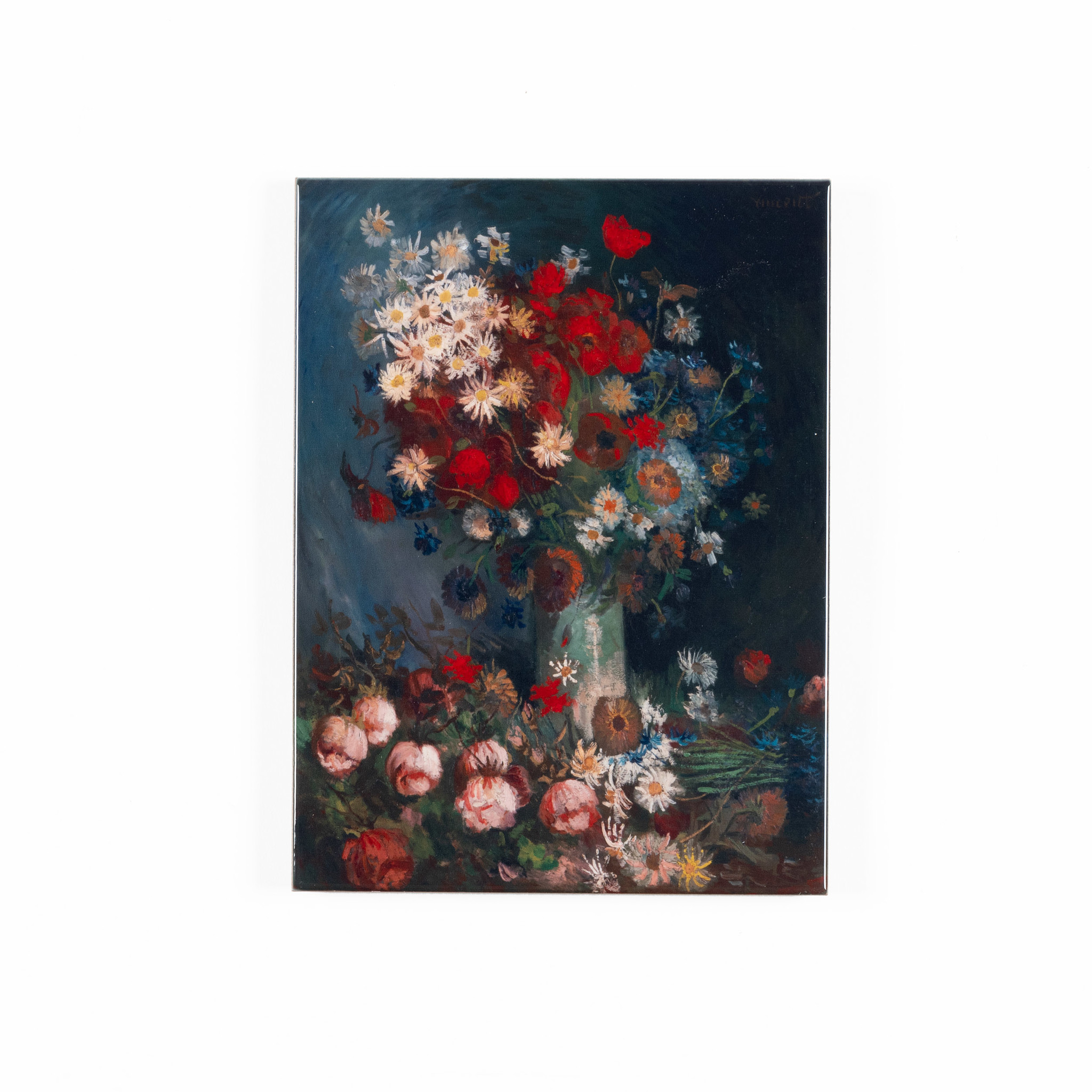 Keramische tegel met standaard Van Gogh Stilleven met akkerbloemen en rozen