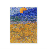 Schrift Van Gogh Landschap met korenschelven en opkomende maan
