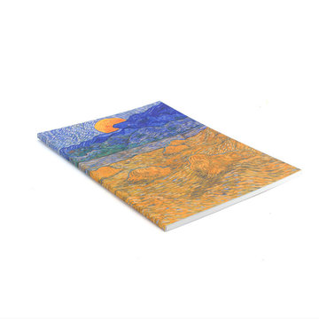 Schrift Van Gogh Landschap met korenschelven en opkomende maan