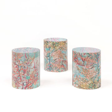 Windlichtjes set van drie Van Gogh Roze perzikbomen ('Souvenir de Mauve')