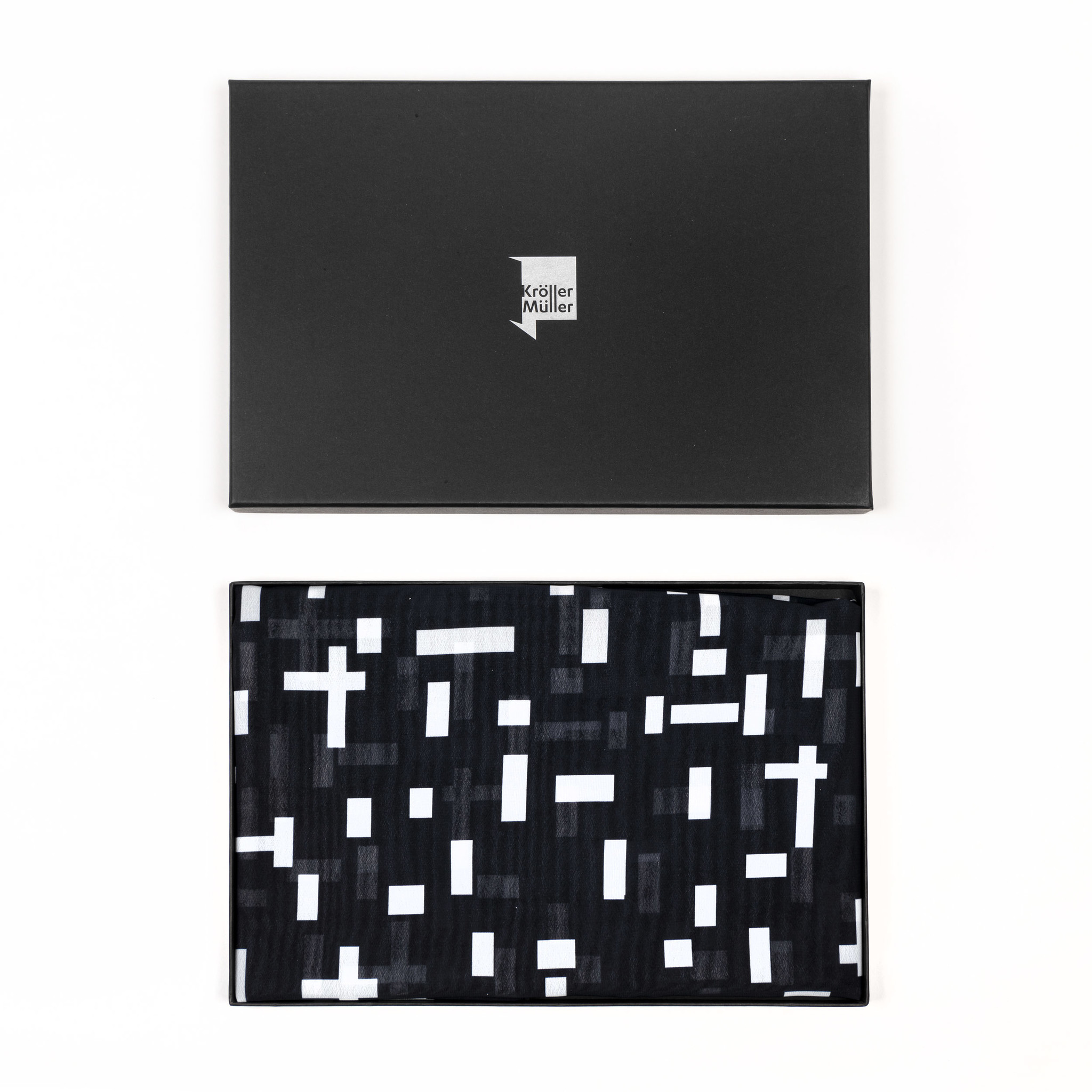 Scarf Mondriaan black Composition in Line, Second State