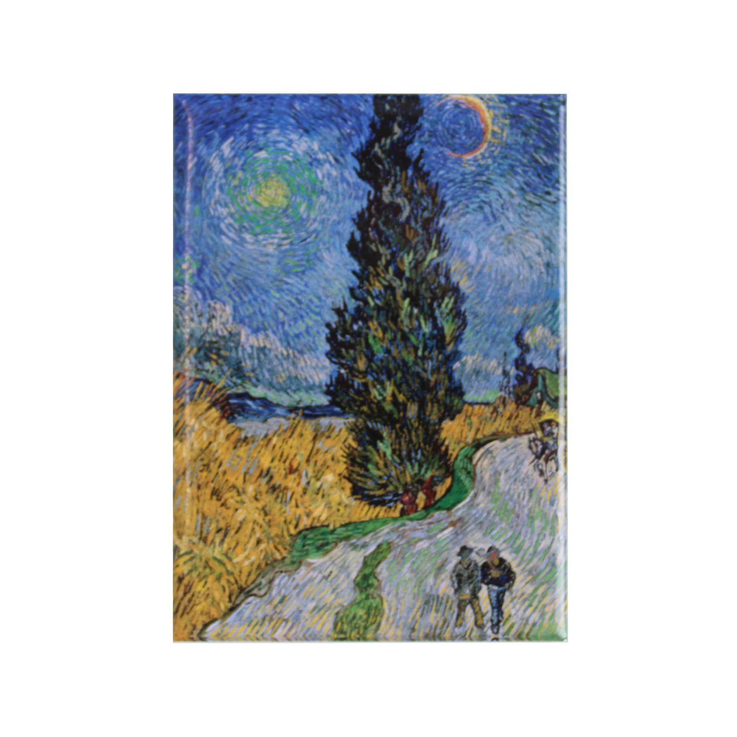 Koelkast magneet Van Gogh Landweg in de Provence bij nacht