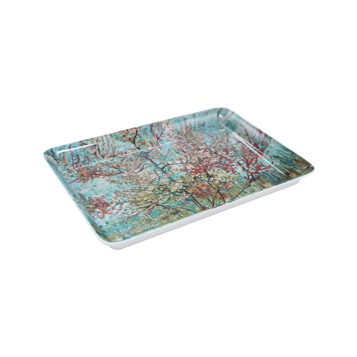 Mini serving tray Van Gogh Pink peach trees ('Souvenir de Mauve')