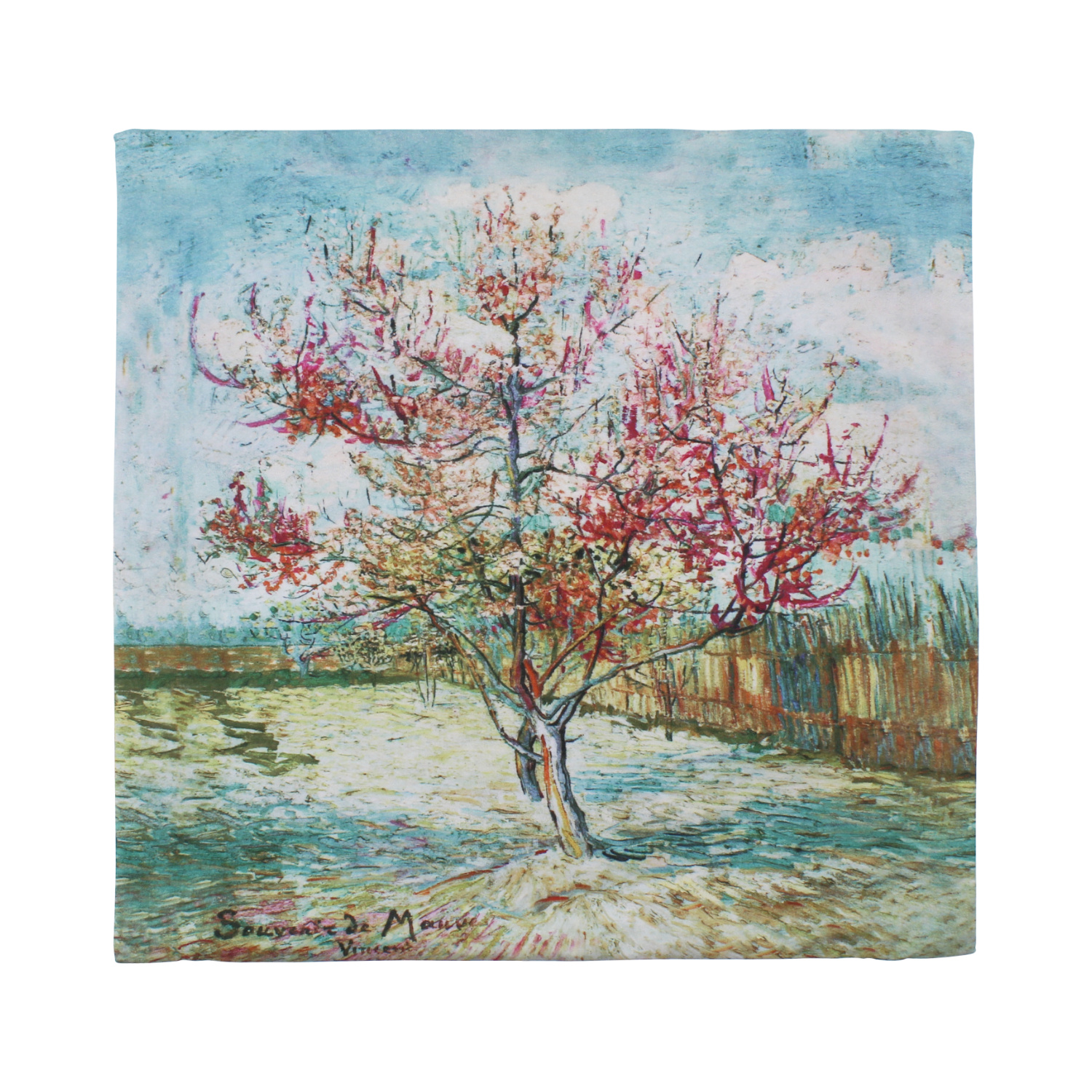 Kussenhoes Van Gogh Roze perzikbomen ('Souvenir de Mauve')