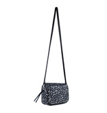 Crossbody bag Mondriaan black with thin leather trim