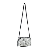 Crossbody tas Mondriaan wit met dun lederen draagband