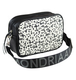 Crossbody tas Mondriaan wit met brede schouderband