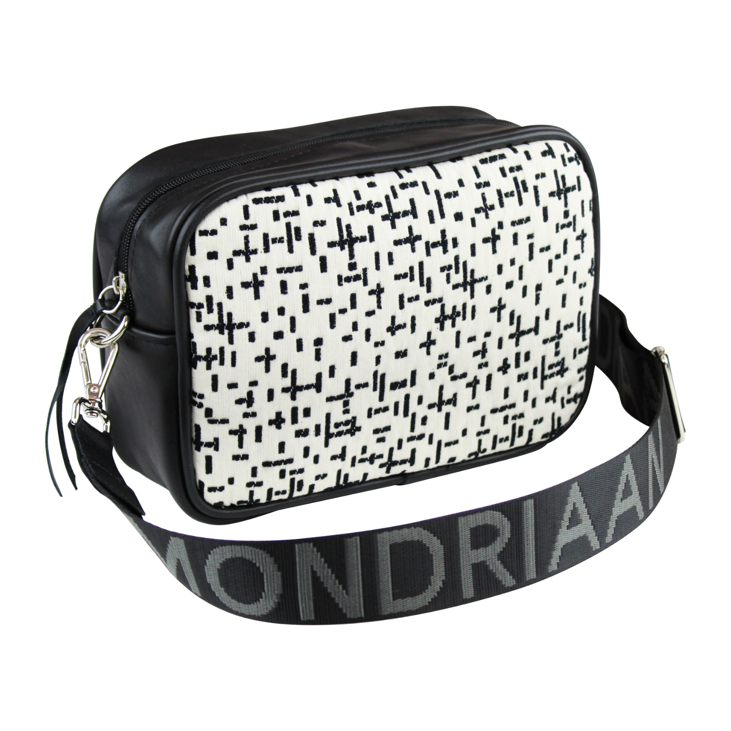 Crossbody bag Mondriaan white with adjustable bag strap