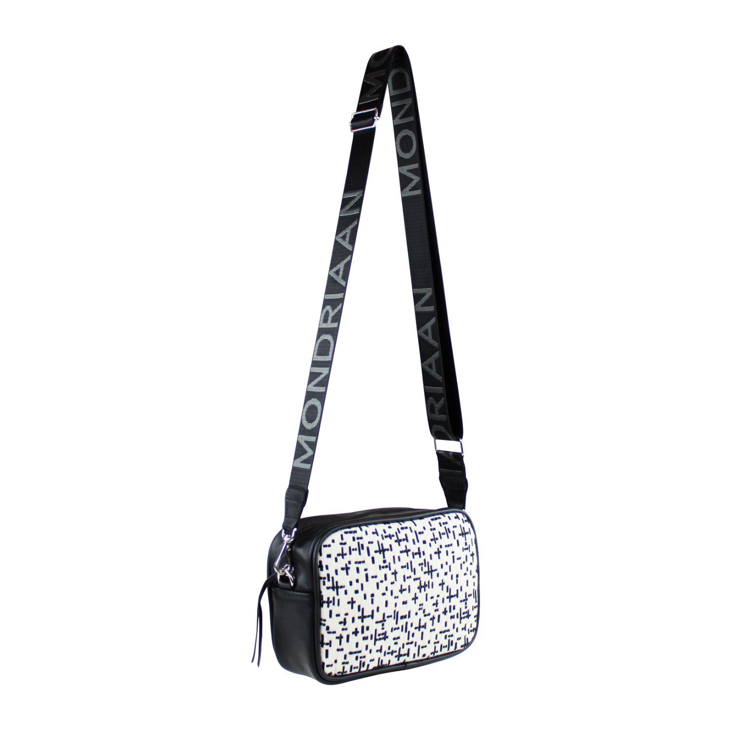 Crossbody bag Mondriaan white with adjustable bag strap