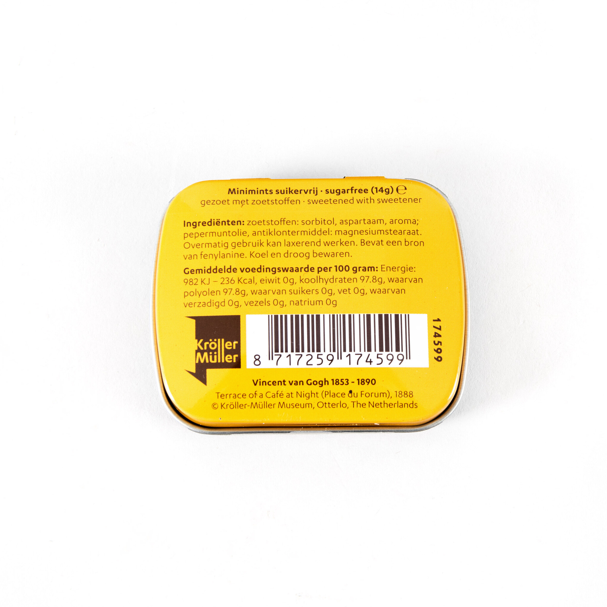 Uniek blikje met mini pepermuntjes - Van Gogh