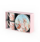Espresso set van Gogh | Roze perzikbomen