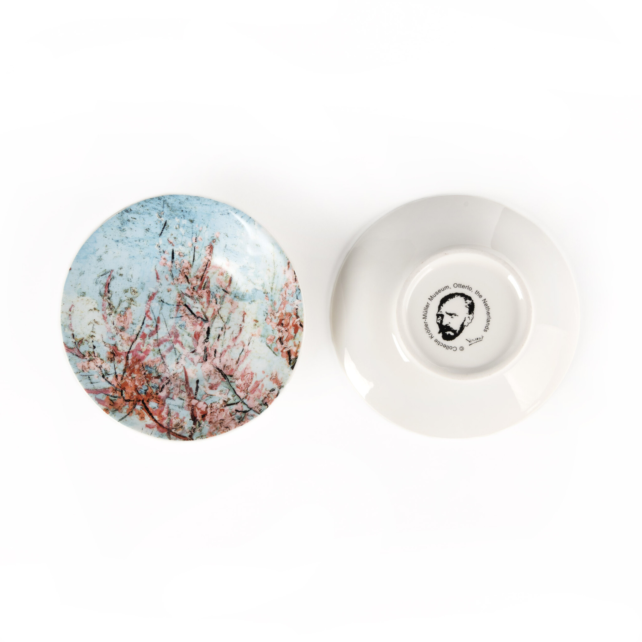 Espresso set van Gogh | Roze perzikbomen