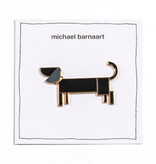 Broche teckel - zwart + Michael Barnaart