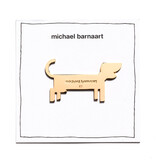 Broche teckel - zwart + Michael Barnaart