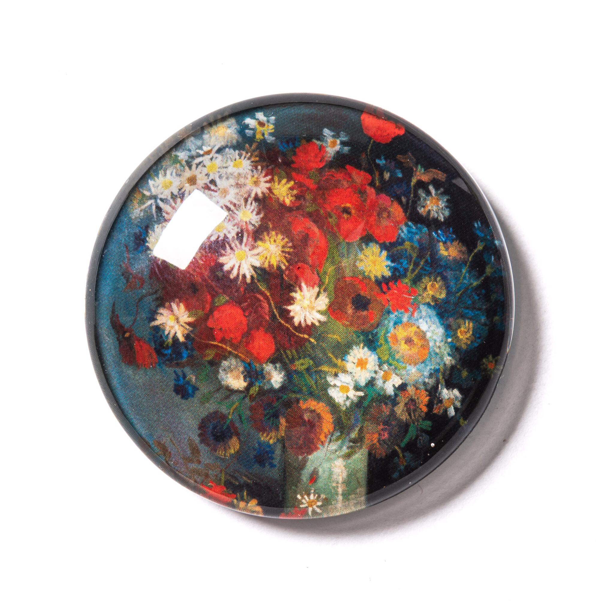 Glass magnet XL Van Gogh | Still Life with Meadow Flowers and Roses