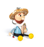 Houten sleutelhanger Van Gogh