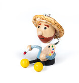 Houten sleutelhanger Van Gogh