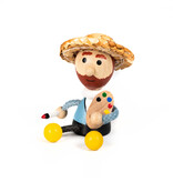 Houten magneet poppetje Van Gogh