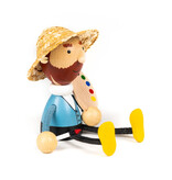 Wooden puppet Van Gogh on a Spring