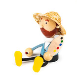 Wooden puppet Van Gogh on a Spring
