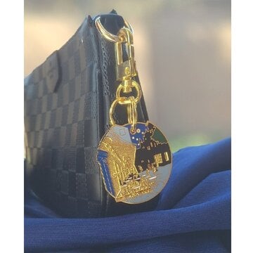 Bag charm / sleutelhanger Van  Gogh | Caféterras bij nacht