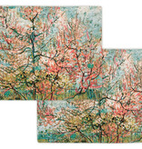 Placemat set van twee Van Gogh | Roze Perzikbomen