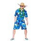 Hawaii shirt met broek blauwe palmboom