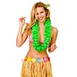 Hawaii slinger groen grote bloemen (9.5cm)
