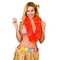 Hawaii slinger oranje grote bloemen (11.5cm)