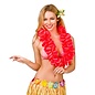 Hawaii slinger rood grote bloemen (11.5cm)
