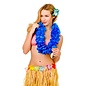 Hawaii slinger blauw grote bloemen (11.5cm)