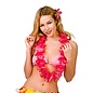 Hawaii slinger roze met kralenketting