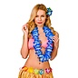 Hawaii slinger blauw met kralenketting