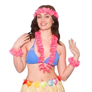 Zacht roze Hawaii Set