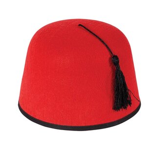 Fez hoed rood