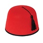 Fez hoed rood