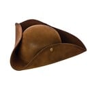 Luxe bruine suede piratenhoed