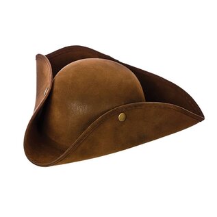 Luxe bruine suede piratenhoed