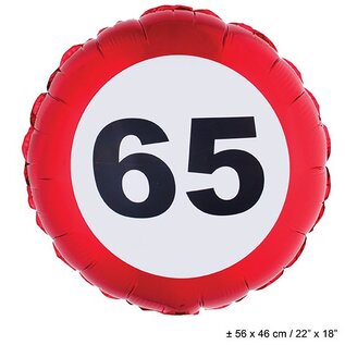 Folie ballon leeftijd 65