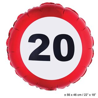 Folie ballon leeftijd 20