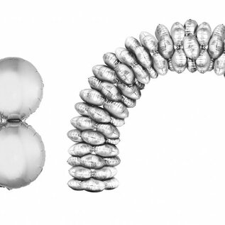 Grote ballonboog folieballonen Zilver
