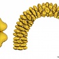 Ballonboog folieballonnen hart Goud