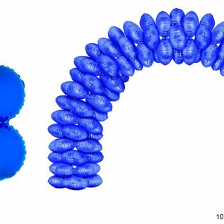 Ballonboog folieballonnen rond Blauw