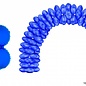 Ballonboog folieballonnen rond Blauw