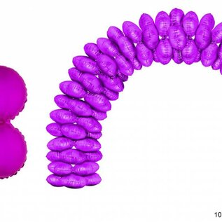 Ballonboog folieballonnen rond Hot pink