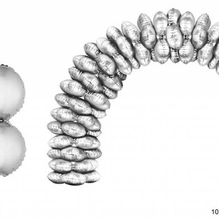 Ballonboog folieballonnen rond Zilver